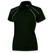 BAW Women's Dark Green/White Dual Line Cool-Tek Polo