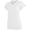 Champion Women's White Double Dry 4.1-Ounce V-Neck T-Shirt