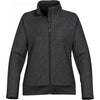 Stormtech Women's Carbon Heather/Black Kinetic Bonded Knit Shell