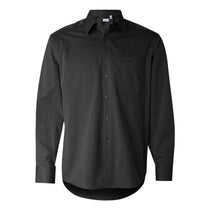 Calvin Klein Men's Black Micro Herringbone Dress Shirt