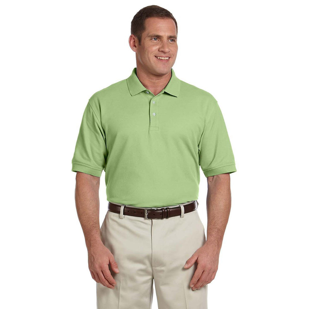 Devon & Jones Men's Lime Pima Pique Short-Sleeve Polo