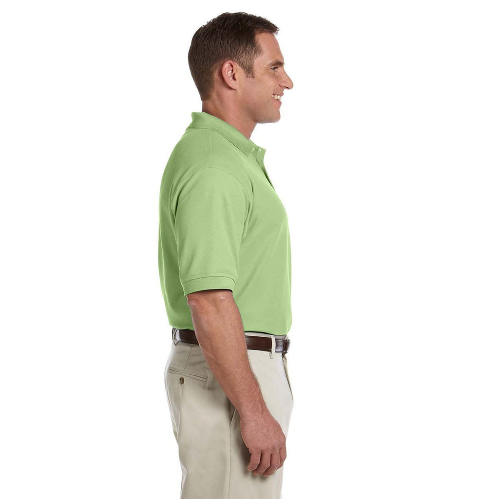 Devon & Jones Men's Lime Pima Pique Short-Sleeve Polo