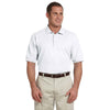 Devon & Jones Men's White Tall Pima Pique Short-Sleeve Polo