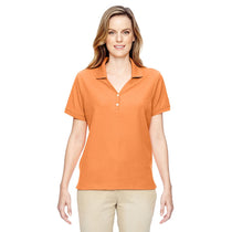 Devon & Jones Women's Cantaloupe Pima Pique Short-Sleeve Y-Collar Polo