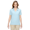Devon & Jones Women's Crystal Blue Pima Pique Short-Sleeve Y-Collar Polo
