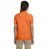 Devon & Jones Women's Deep Orange Pima Pique Short-Sleeve Y-Collar Polo