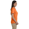 Devon & Jones Women's Deep Orange Pima Pique Short-Sleeve Y-Collar Polo