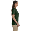 Devon & Jones Women's Forest Pima Pique Short-Sleeve Y-Collar Polo