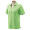 Devon & Jones Women's Lime Pima Pique Short-Sleeve Y-Collar Polo