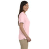 Devon & Jones Women's Pink Pima Pique Short-Sleeve Y-Collar Polo