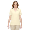 Devon & Jones Women's Transparent Yellow Pima Pique Short-Sleeve Y-Collar Polo
