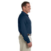 Devon & Jones Men's Navy Pima Pique Long-Sleeve Polo