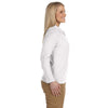 Devon & Jones Women's White Pima Pique Long-Sleeve Polo