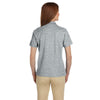 Devon & Jones Women's Grey Heather Pima Pique Short-Sleeve Polo