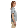 Devon & Jones Women's Grey Heather Pima Pique Short-Sleeve Polo