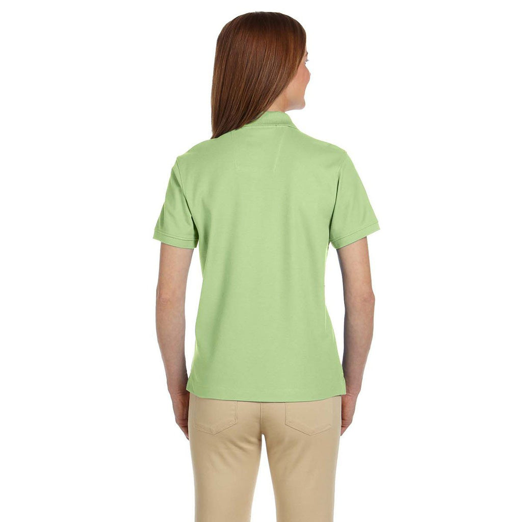 Devon & Jones Women's Lime Pima Pique Short-Sleeve Polo