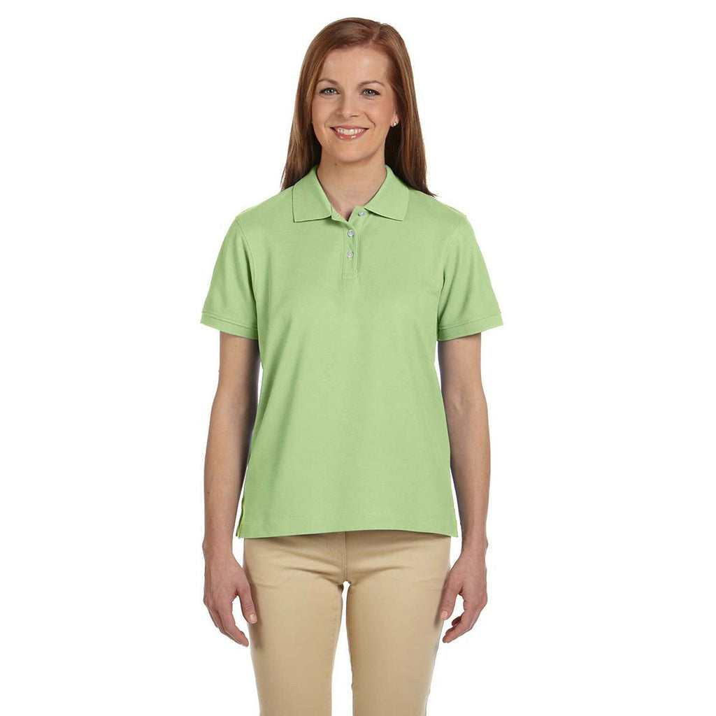 Devon & Jones Women's Lime Pima Pique Short-Sleeve Polo