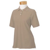 Devon & Jones Women's Stone Pima Pique Short-Sleeve Polo