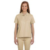 Devon & Jones Women's Stone Pima Pique Short-Sleeve Polo