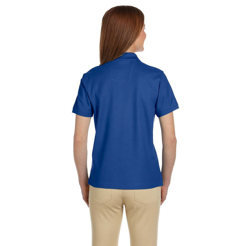 Devon & Jones Women's True Royal Pima Pique Short-Sleeve Polo