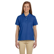 Devon & Jones Women's True Royal Pima Pique Short-Sleeve Polo