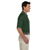 Devon & Jones Men's Forest/White Pima Pique Short-Sleeve Tipped Polo
