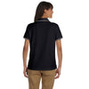 Devon & Jones Women's Black/White Pima Pique Short-Sleeve Tipped Polo