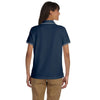 Devon & Jones Women's Navy/White Pima Pique Short-Sleeve Tipped Polo