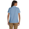 Devon & Jones Women's Slate Blue/White Pima Pique Short-Sleeve Tipped Polo