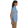 Devon & Jones Women's Slate Blue/White Pima Pique Short-Sleeve Tipped Polo