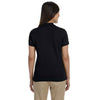 Devon & Jones Women's Black Solid Perfect Pima Interlock Polo
