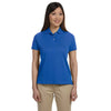 Devon & Jones Women's French Blue Solid Perfect Pima Interlock Polo