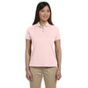 Devon & Jones Women's Pink Solid Perfect Pima Interlock Polo