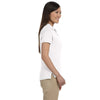 Devon & Jones Women's White Solid Perfect Pima Interlock Polo