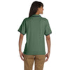 Devon & Jones Women's Dill/Navy Tipped Perfect Pima Interlock Polo