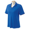 Devon & Jones Women's French Blue/Navy Tipped Perfect Pima Interlock Polo