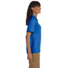 Devon & Jones Women's French Blue/Navy Tipped Perfect Pima Interlock Polo