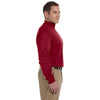 Devon & Jones Men's Crimson Sueded Cotton Jersey Mock Turtleneck