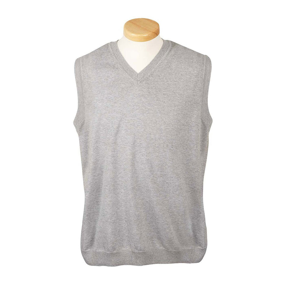 Devon & Jones Men's Grey Heather V-Neck Vest