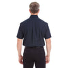 Devon & Jones Men's Navy Crown Collection Solid Broadcloth Short-Sleeve Shirt