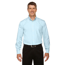 Devon & Jones Men's Crystal Blue Crown Collection Solid Oxford