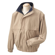 Devon & Jones Men's Khaki/Navy Clubhouse Jacket