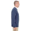Devon & Jones Men's Navy Heather Fairfield Herringbone V-Neck Pullover