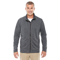 Devon & Jones Men's Dark Grey Heather Fairfield Herringbone Full-Zip Jacket