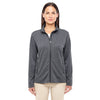 Devon & Jones Women's Dark Grey Heather Fairfield Herringbone Full-Zip Jacket