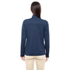 Devon & Jones Women's Navy Heather Fairfield Herringbone Full-Zip Jacket