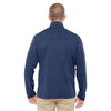 Devon & Jones Men's Navy Heather Fairfield Herringbone Full-Zip Jacket