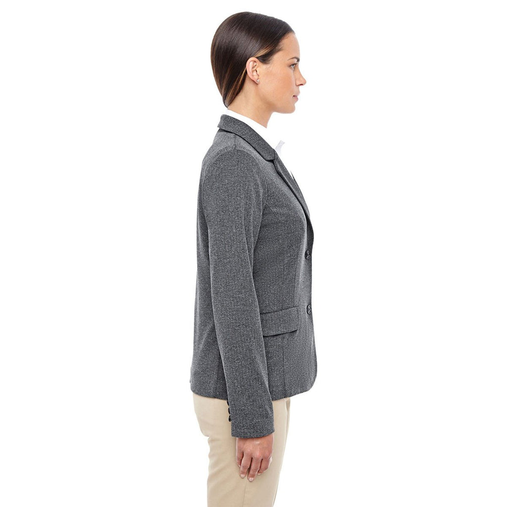 Devon & Jones Women's Dark Grey Heather Fairfield Herringbone Soft Blazer