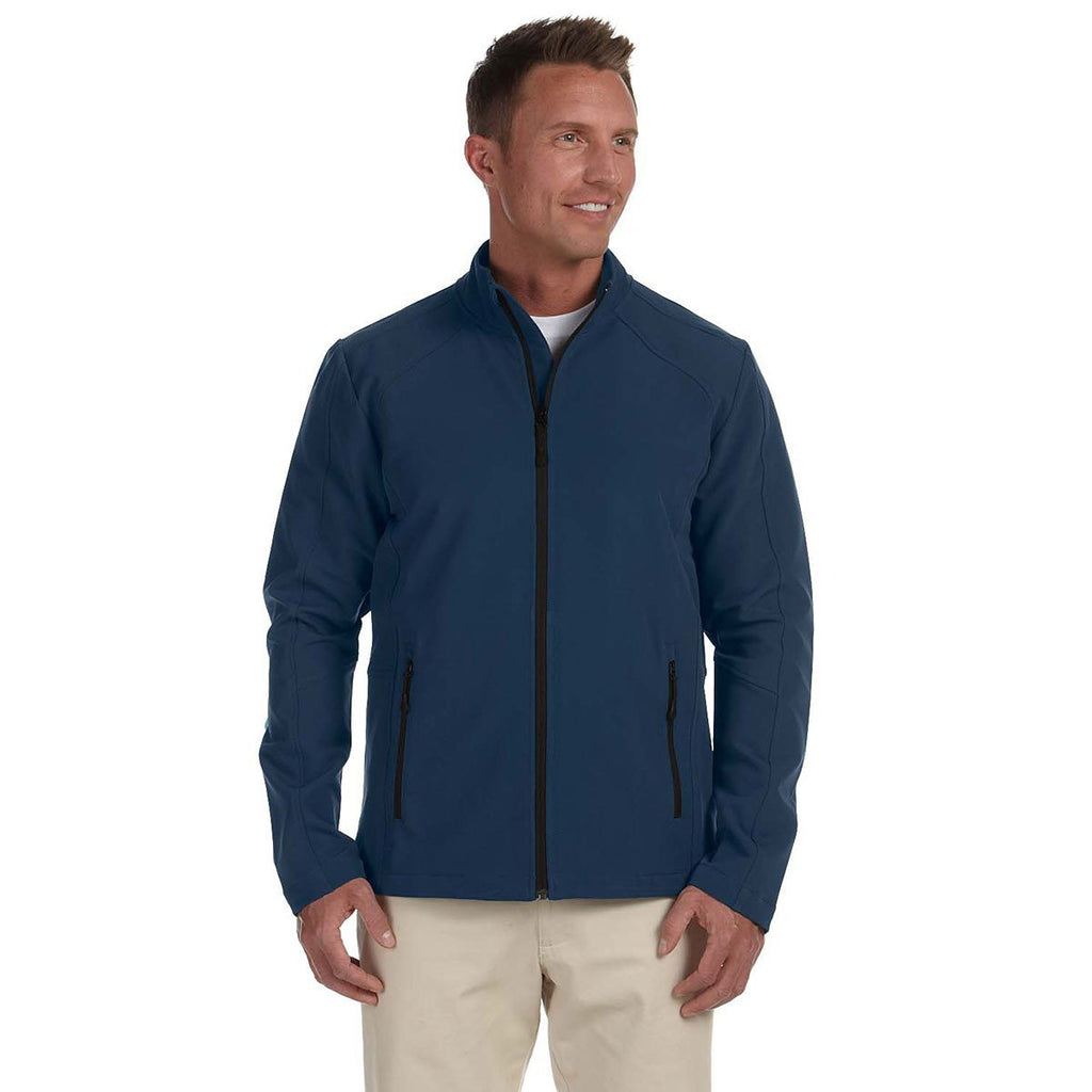 Devon & Jones Men's New Navy Doubleweave Tech-Shell Duplex Jacket