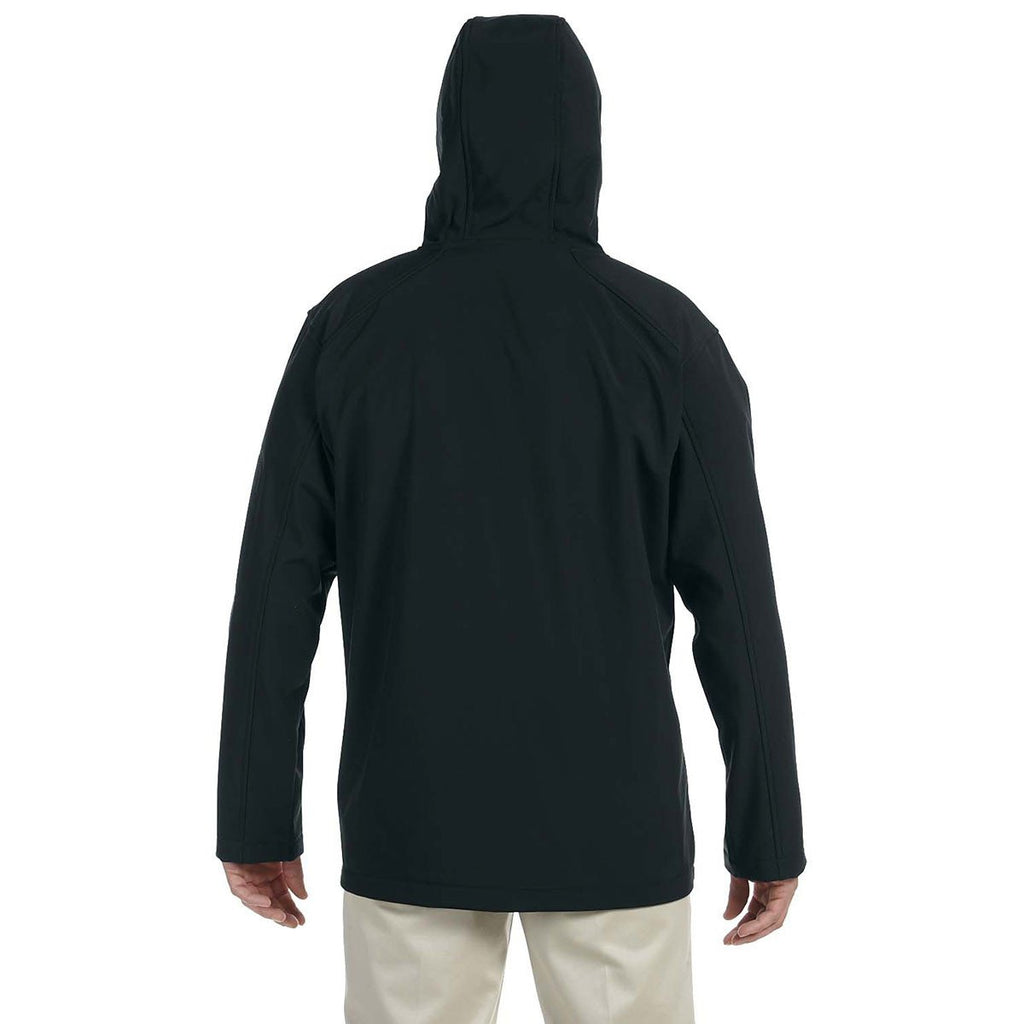 Devon & Jones Men's Black Soft Shell Hooded Jacket